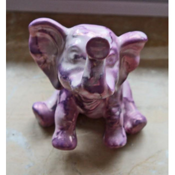 Elefant aus Keramik lila...